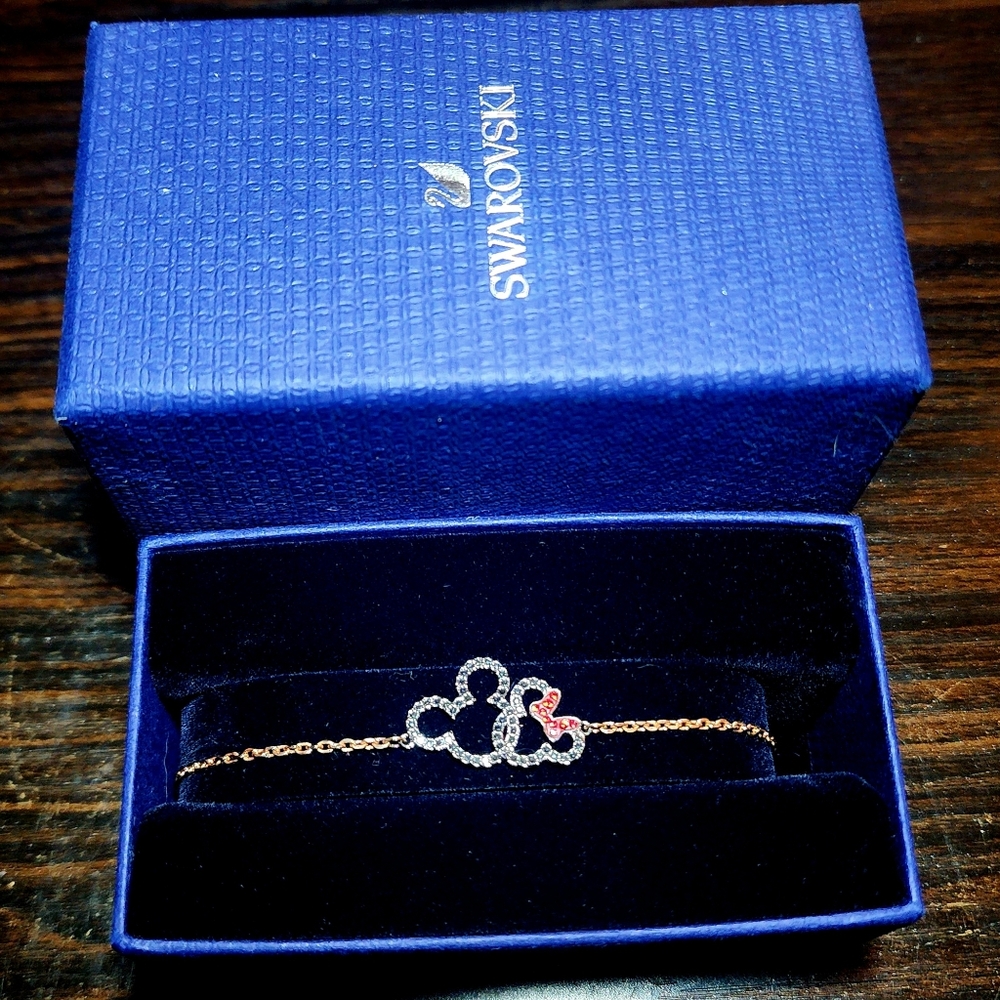 Swarovski Mickey and Minnie Mouse bracelet